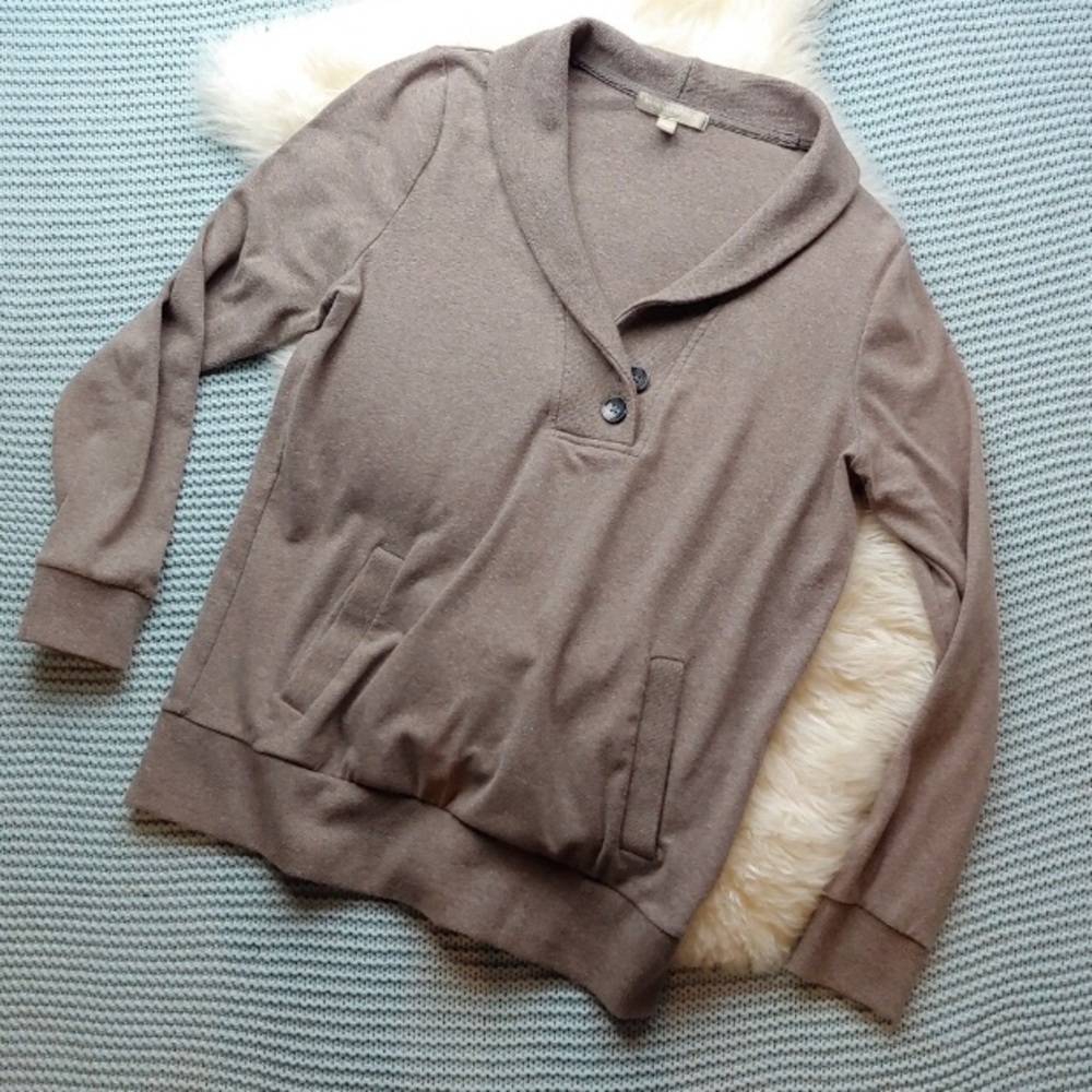 Banana Republic Heather Brown Collared Sweater